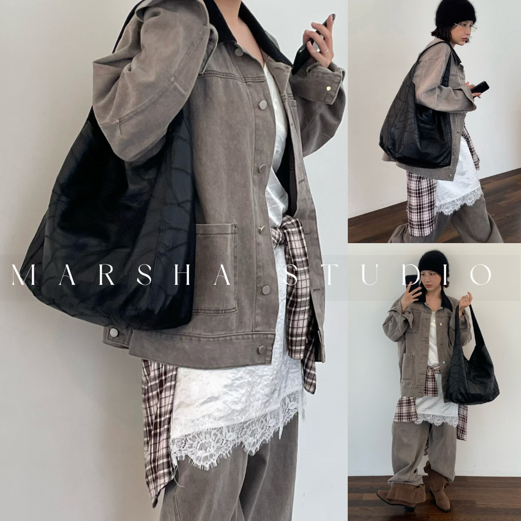 ❮韓國❯6AKB01正韓質感壓紋軟皮托特包_14