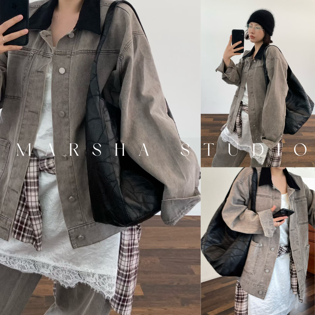 ❮韓國❯6AKB01正韓質感壓紋軟皮托特包_12