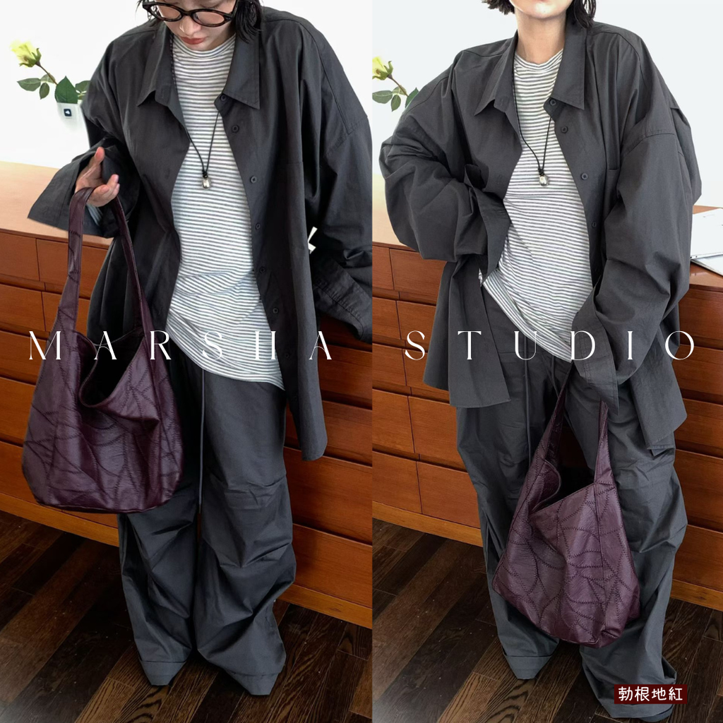 ❮韓國❯6AKB01正韓質感壓紋軟皮托特包_8