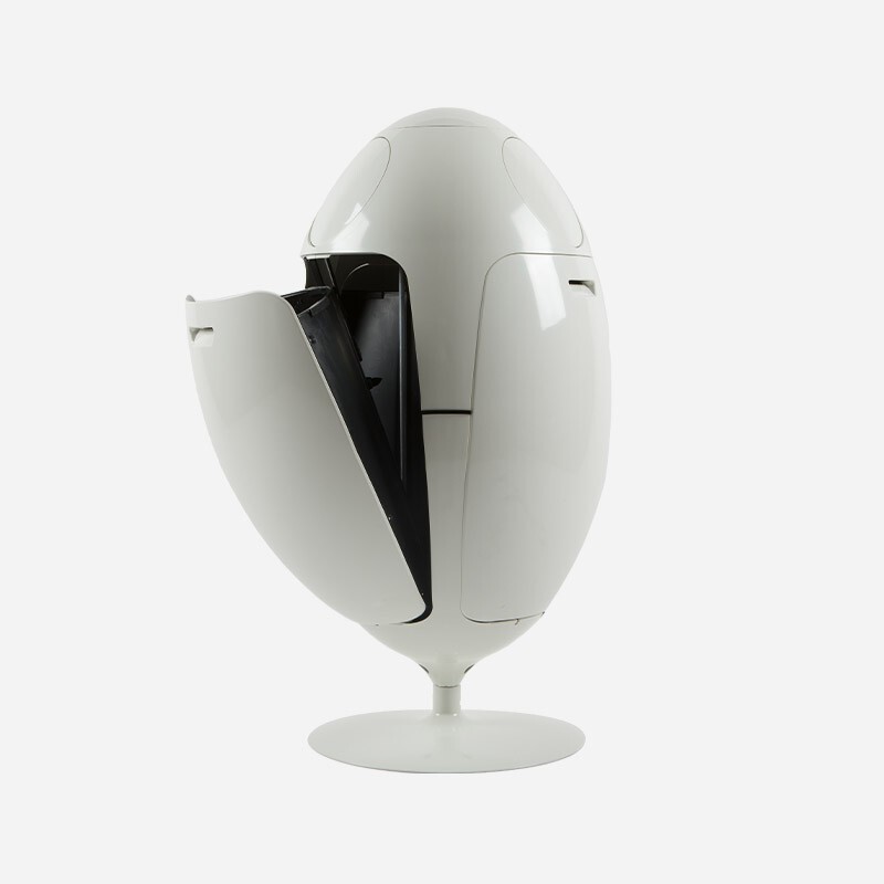 義大利Soldi Design Ovetto 蛋型垃圾桶, ABS White – Dan Retro