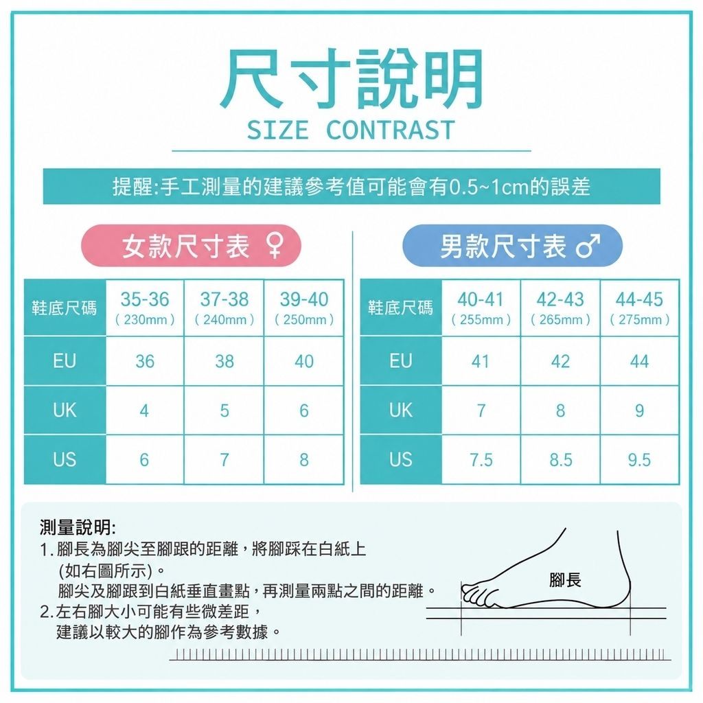 MA138_男女尺寸表