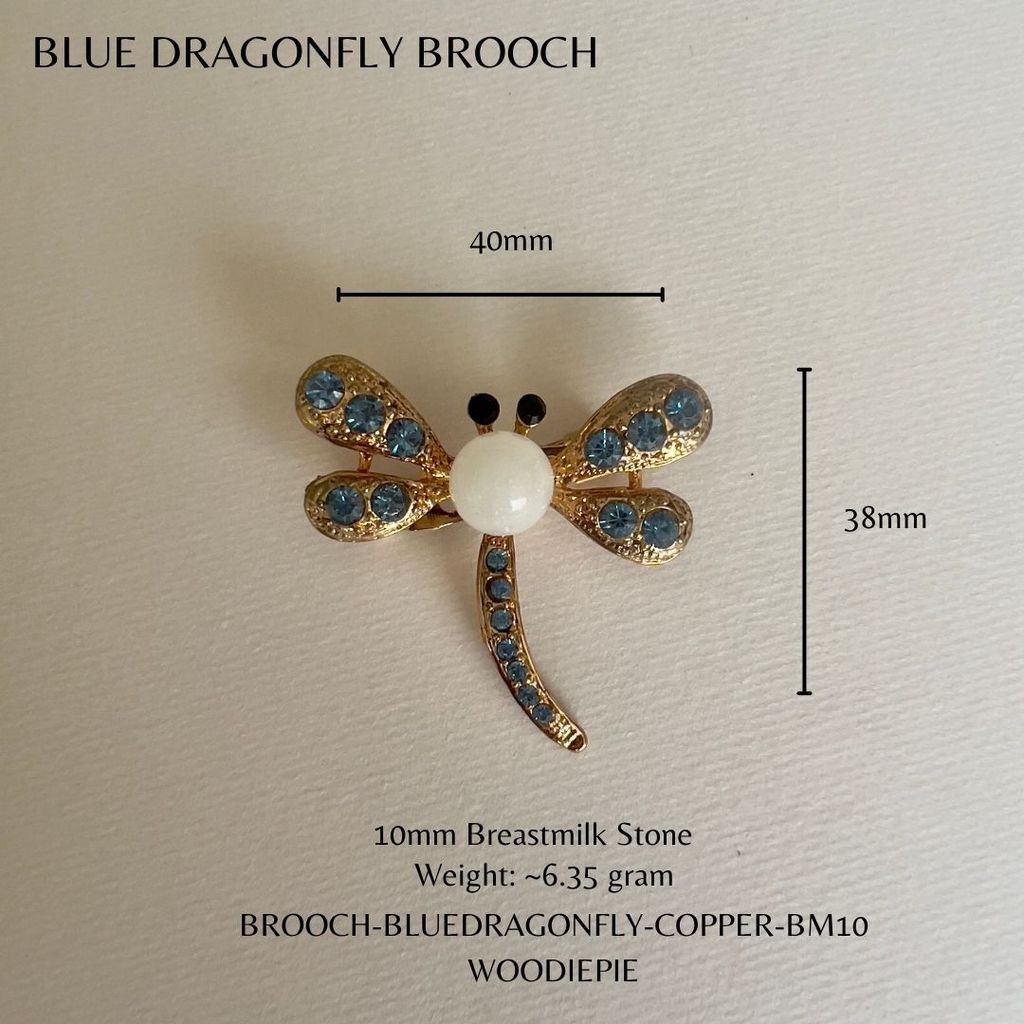 Blue Dragonfly Brooch