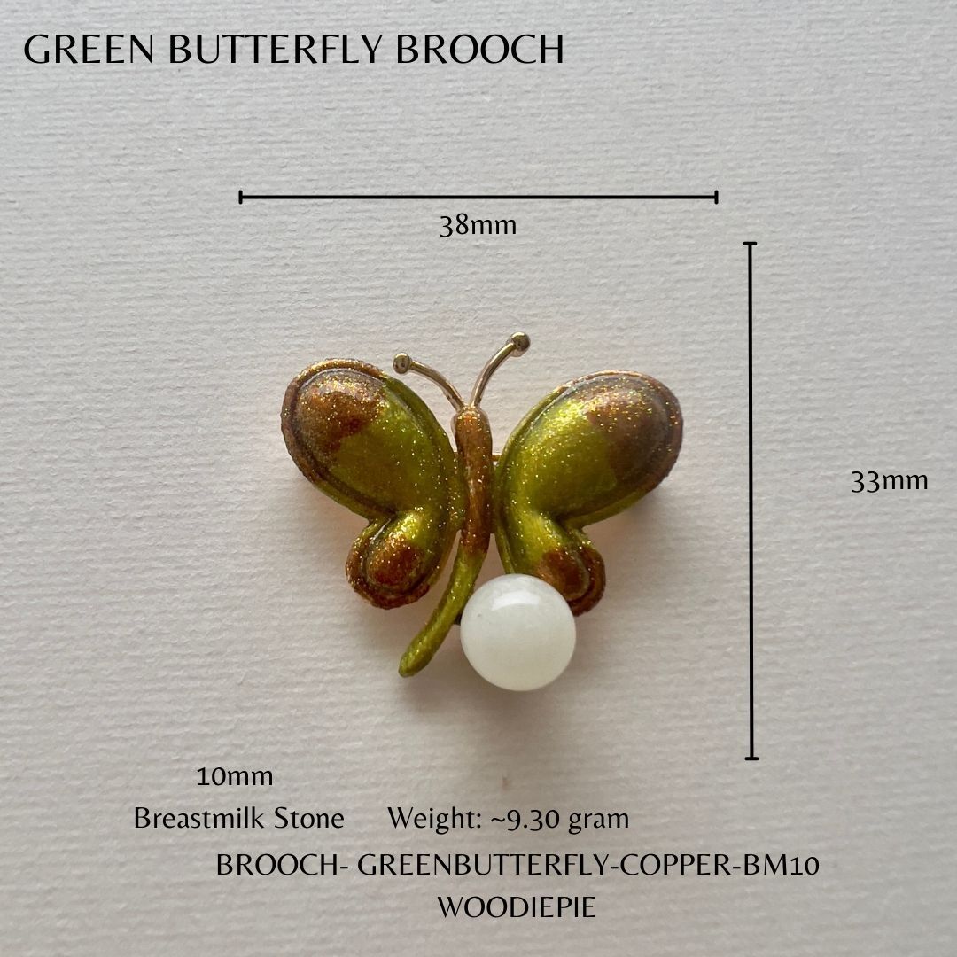 Green Butterfly Brooch