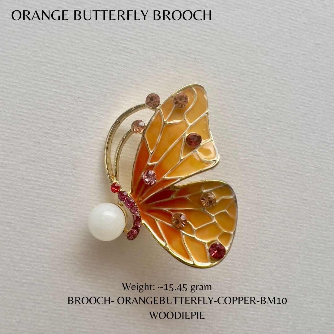 Orange Butterfly Brooch (3)