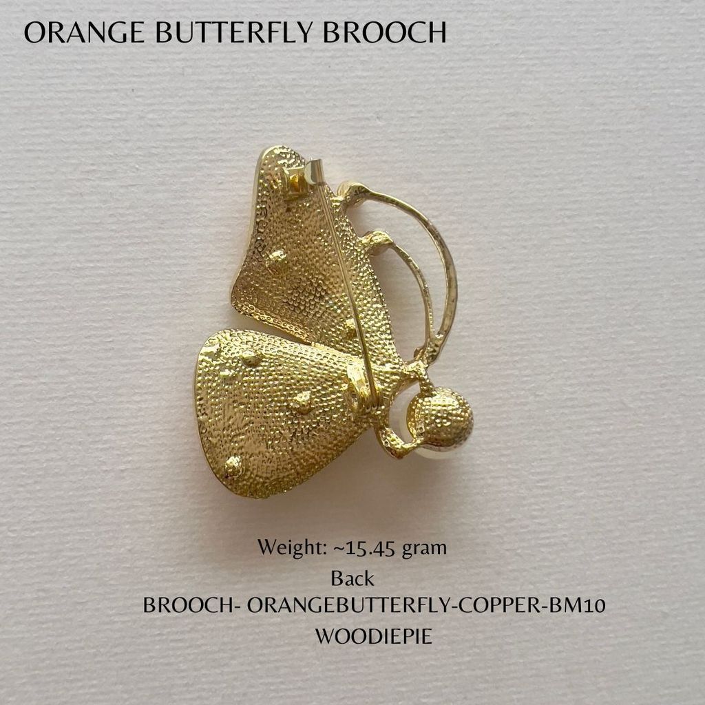 Orange Butterfly Brooch (2)