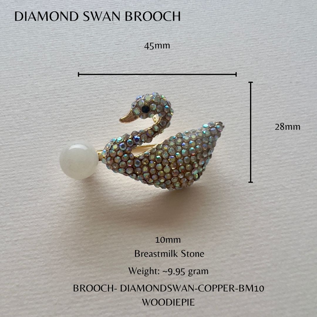 Diamond Swan Brooch (2)