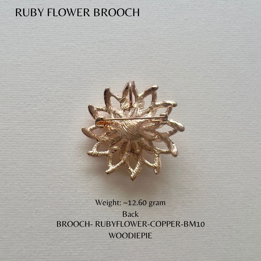 Ruby Flower Brooch (3)