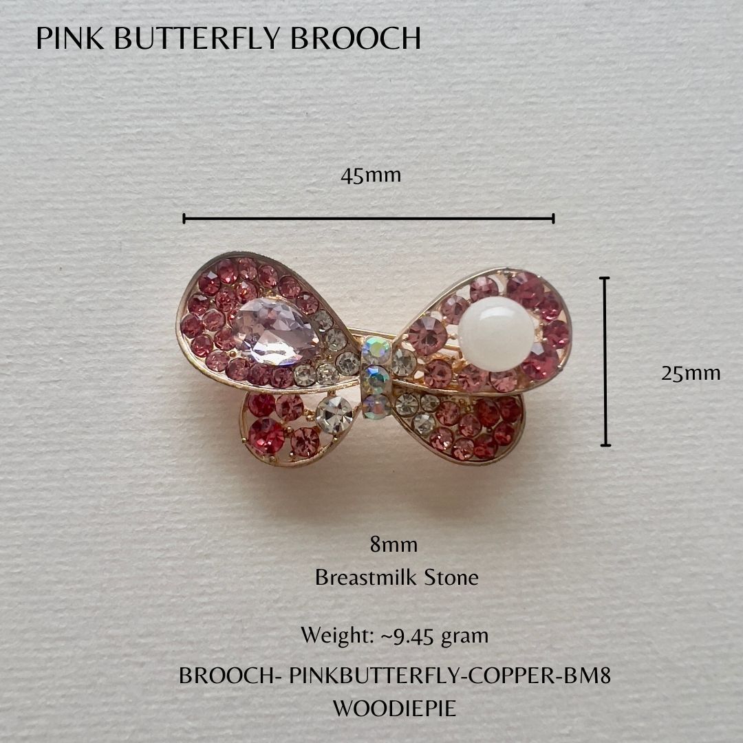 Pink Butterfly Brooch