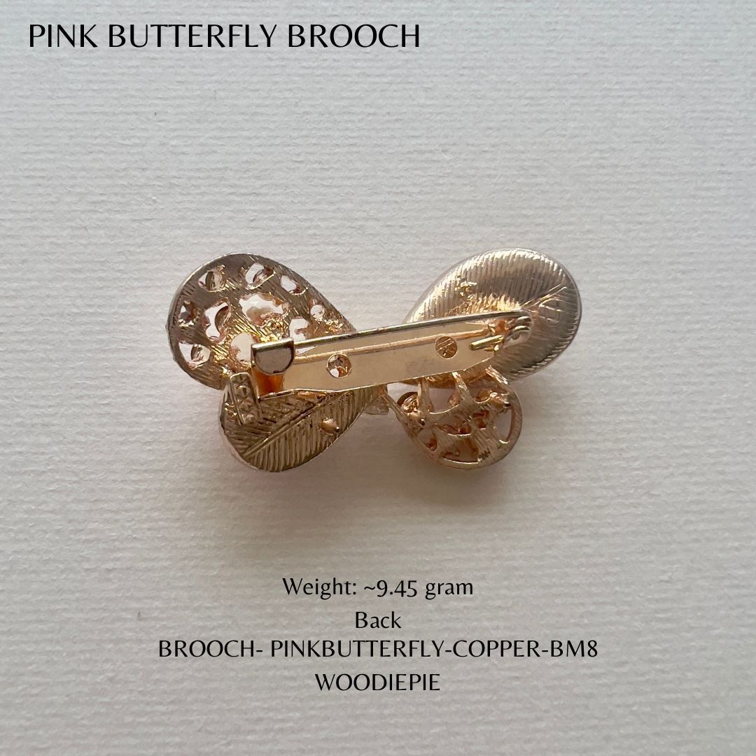 Pink Butterfly Brooch (3)
