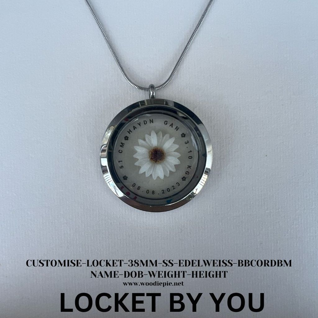 Locket baby cord bm EDELWEISS silver