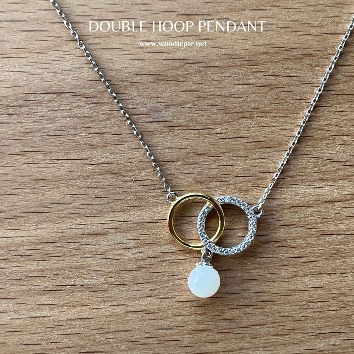 Double Heart Pearl Pendant (2)