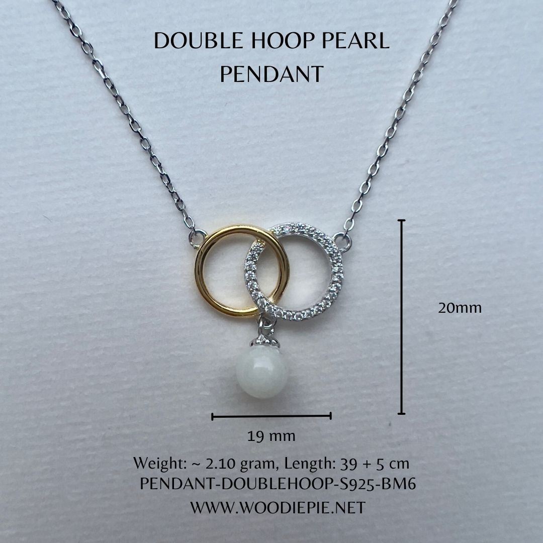 Double Heart Pearl Pendant