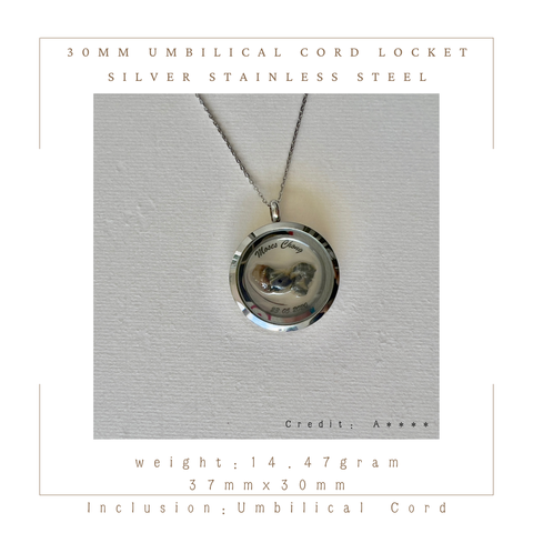30mm umbilical cord locket