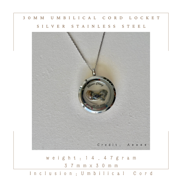 30mm umbilical cord locket