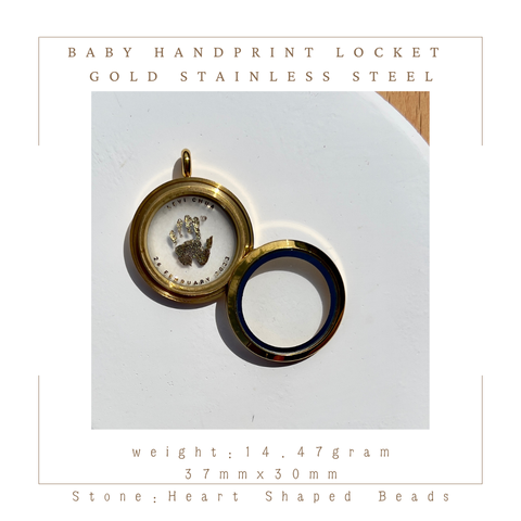 baby handprint locket