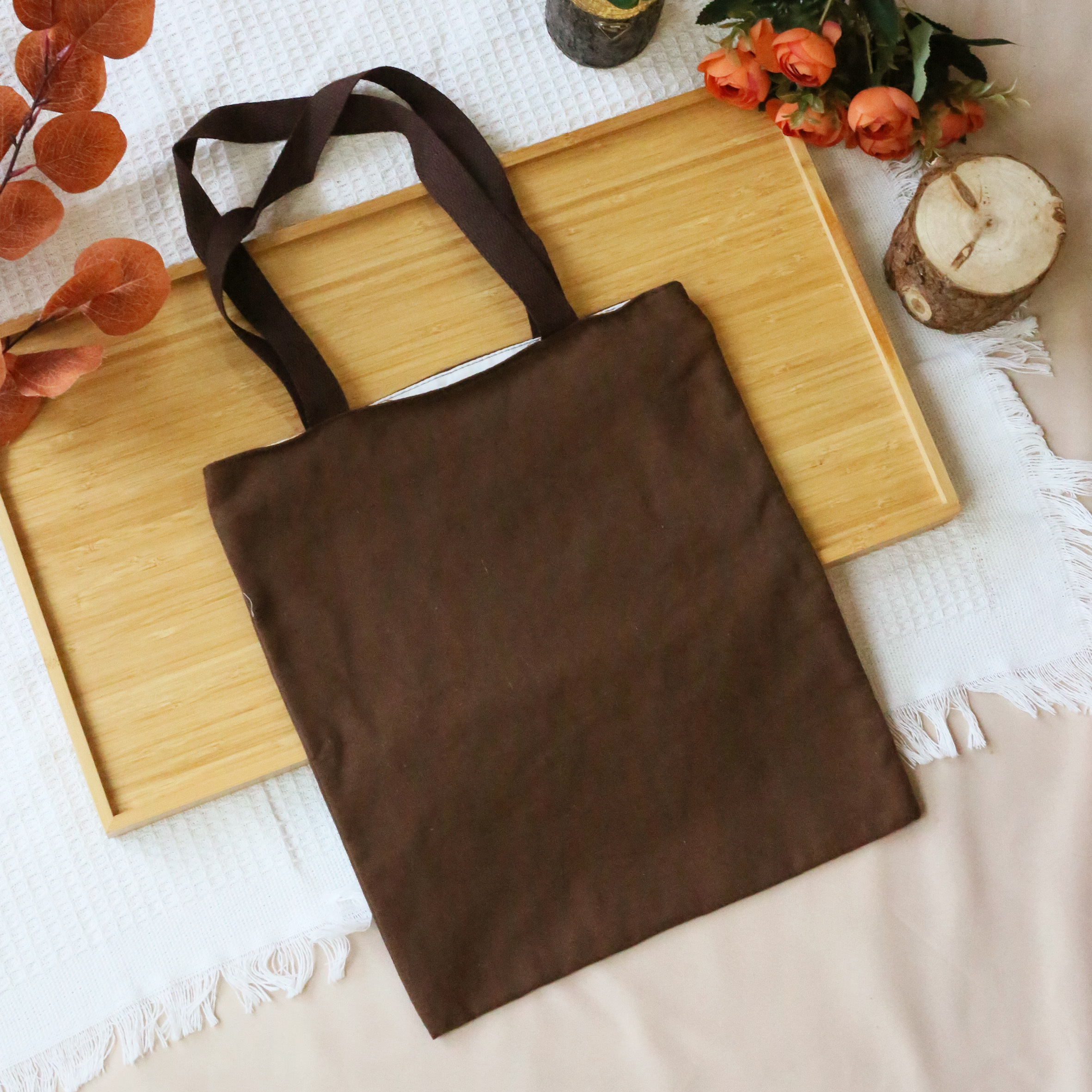 tote bag - dark brown & dark grey-3