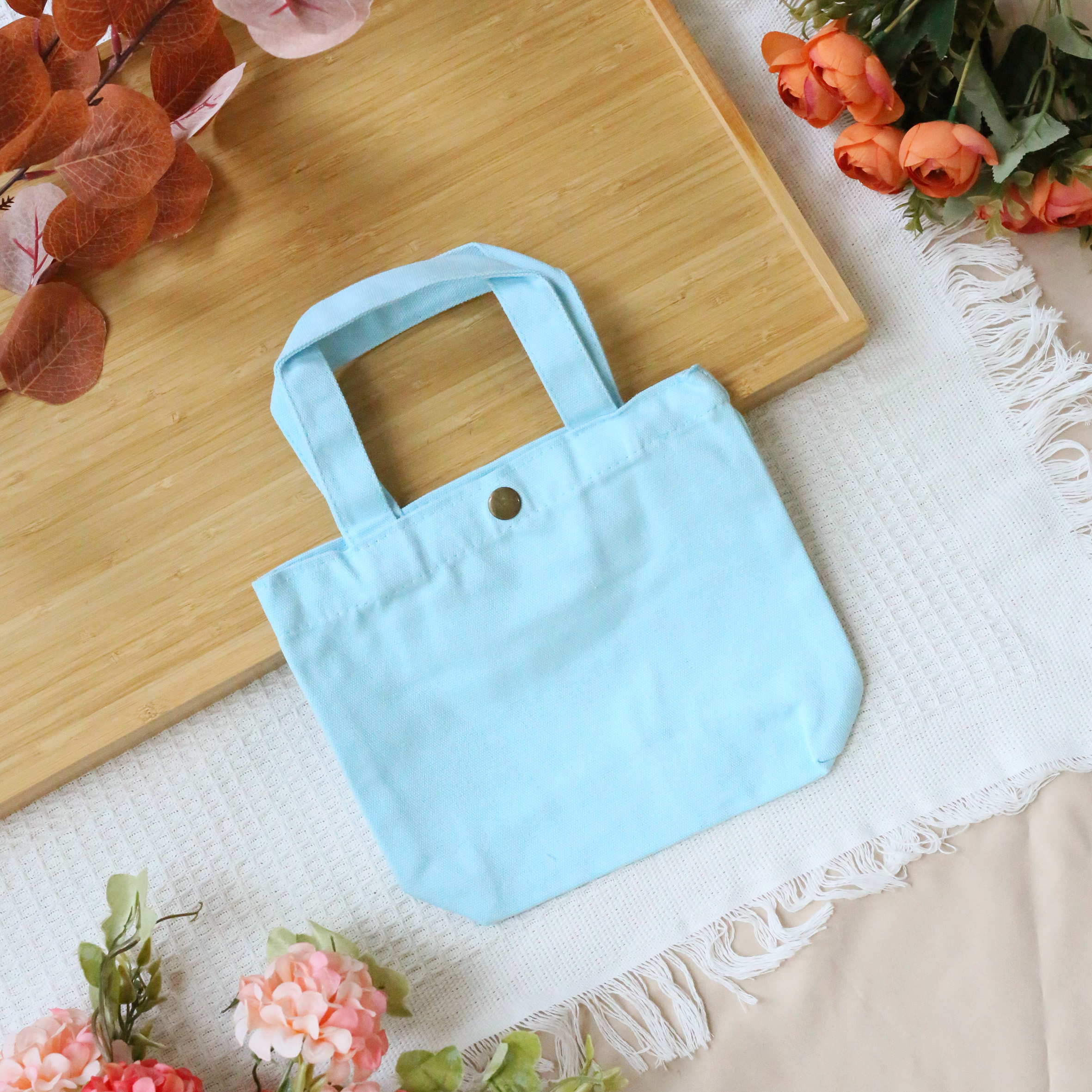 mini canvas bag - pastel color-4