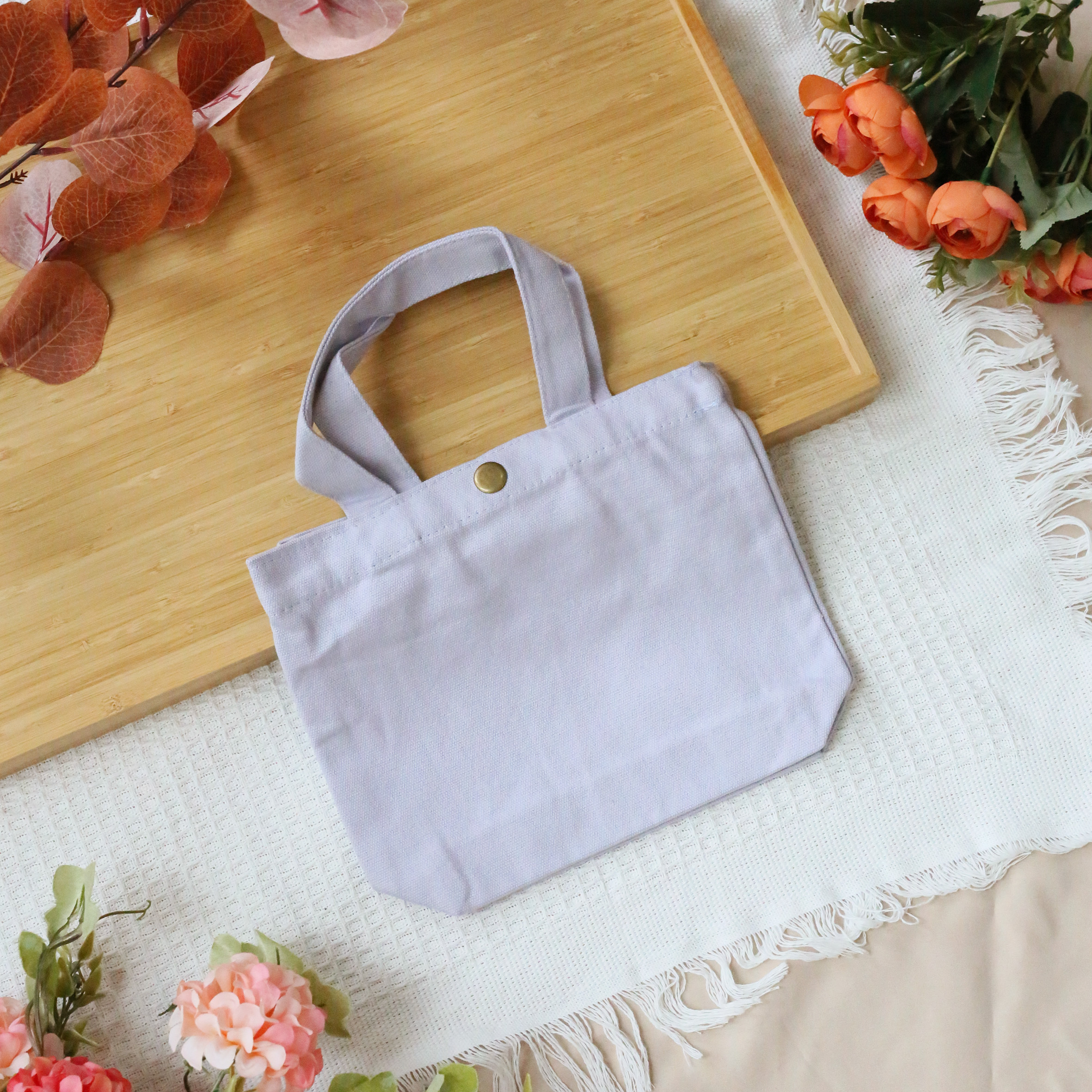 mini canvas bag - pastel color-5