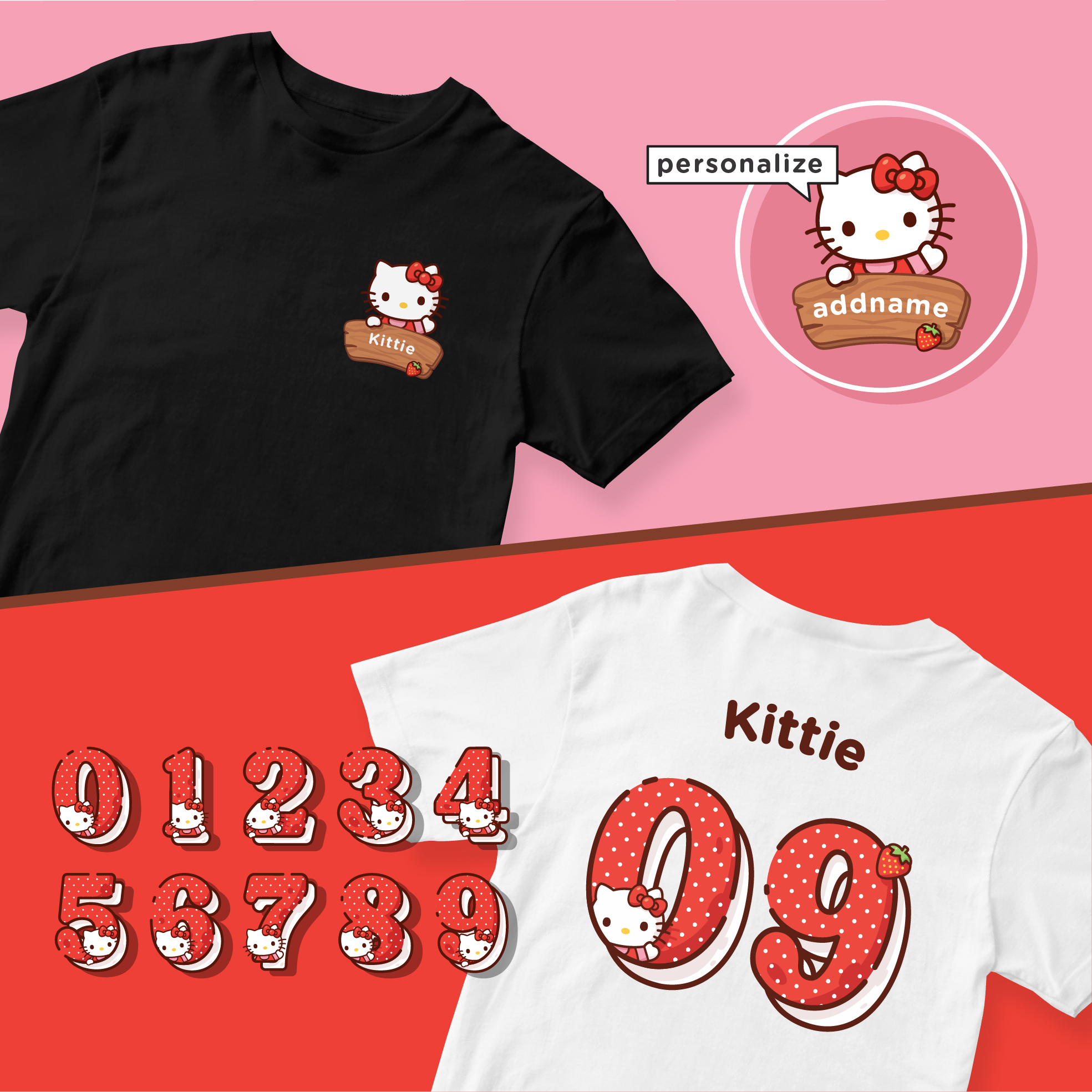 Hello Kitty Number Tee - details-01