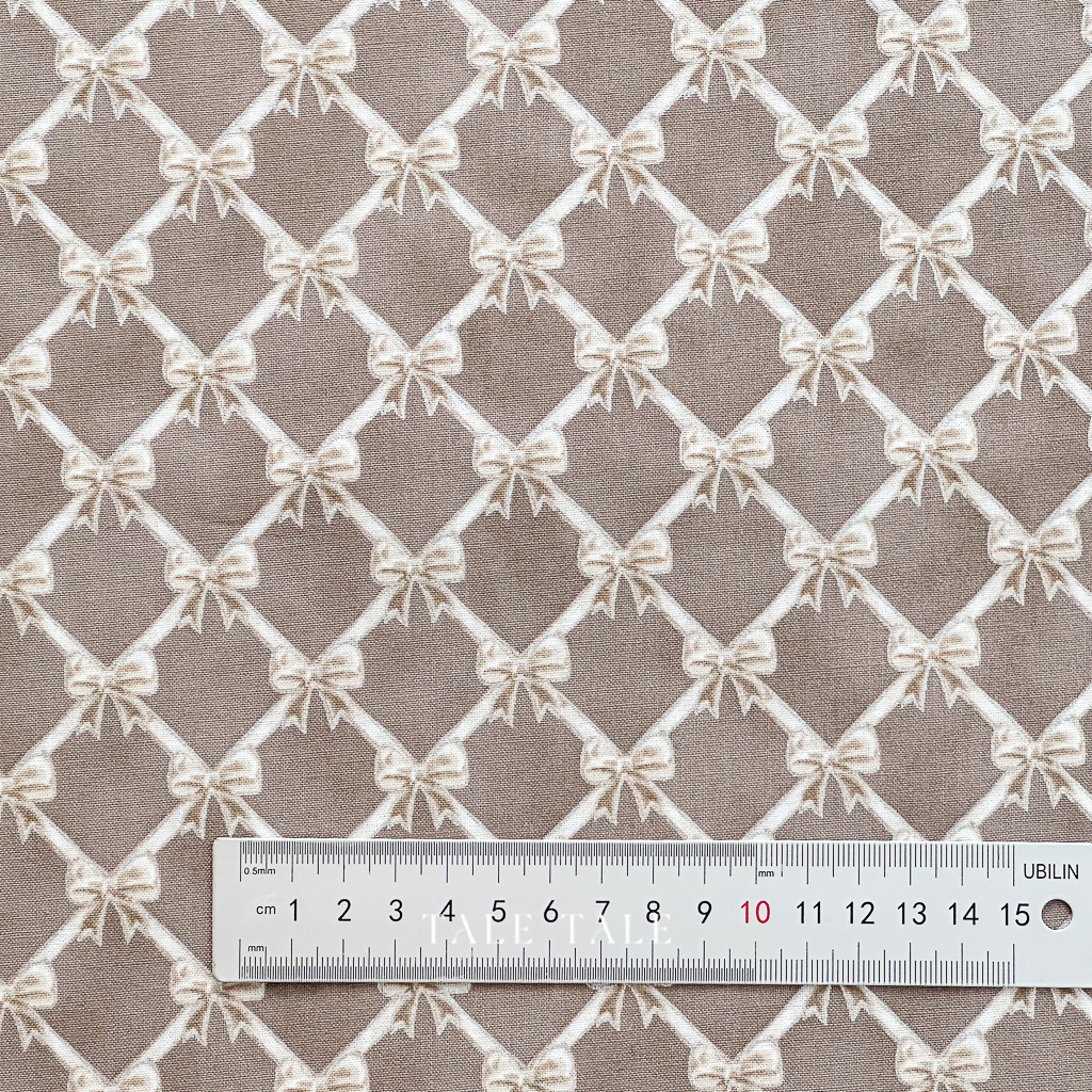 美國品牌燙金布-聖誕菱格蝴蝶結-咖-SRKM-22292160-$210半碼-2