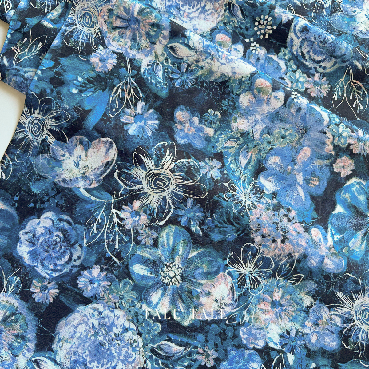 美國品牌棉布-筆觸花彩-藍-RJ2201-NA1D-5