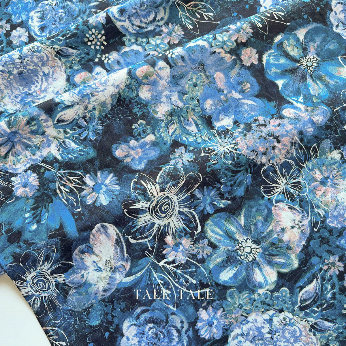 美國品牌棉布-筆觸花彩-藍-RJ2201-NA1D-3