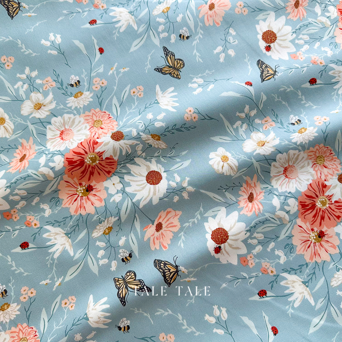 美國品牌棉布-花農-藍-20900-14-6