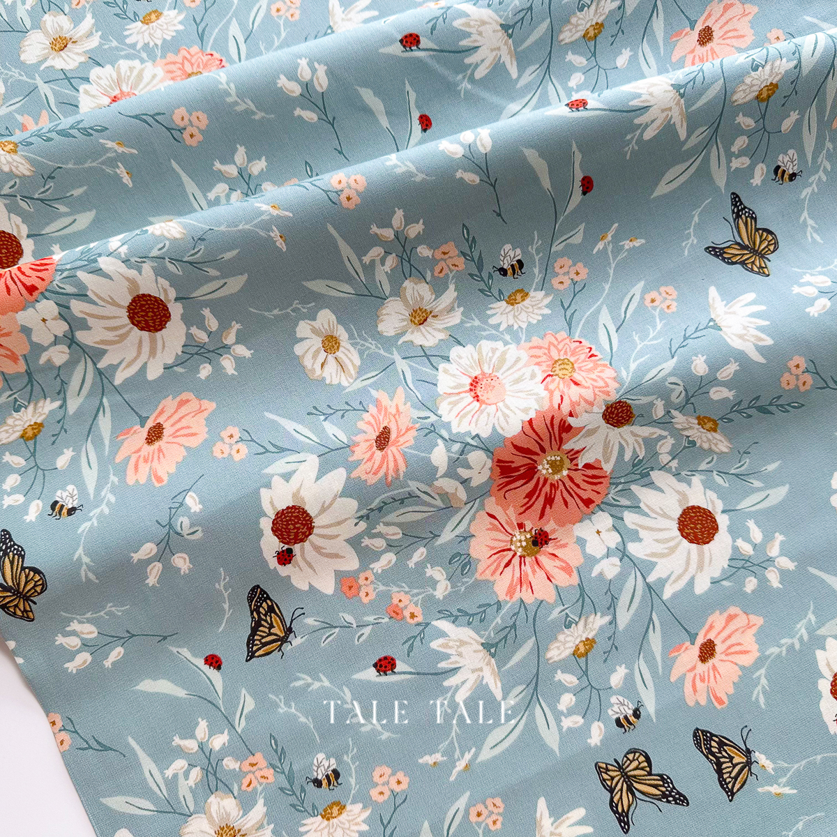 美國品牌棉布-花農-藍-20900-14-3