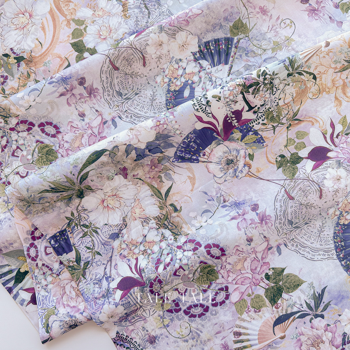 美國品牌棉布-安詳夢境-煙藍紫-SRKD-23267-245-7