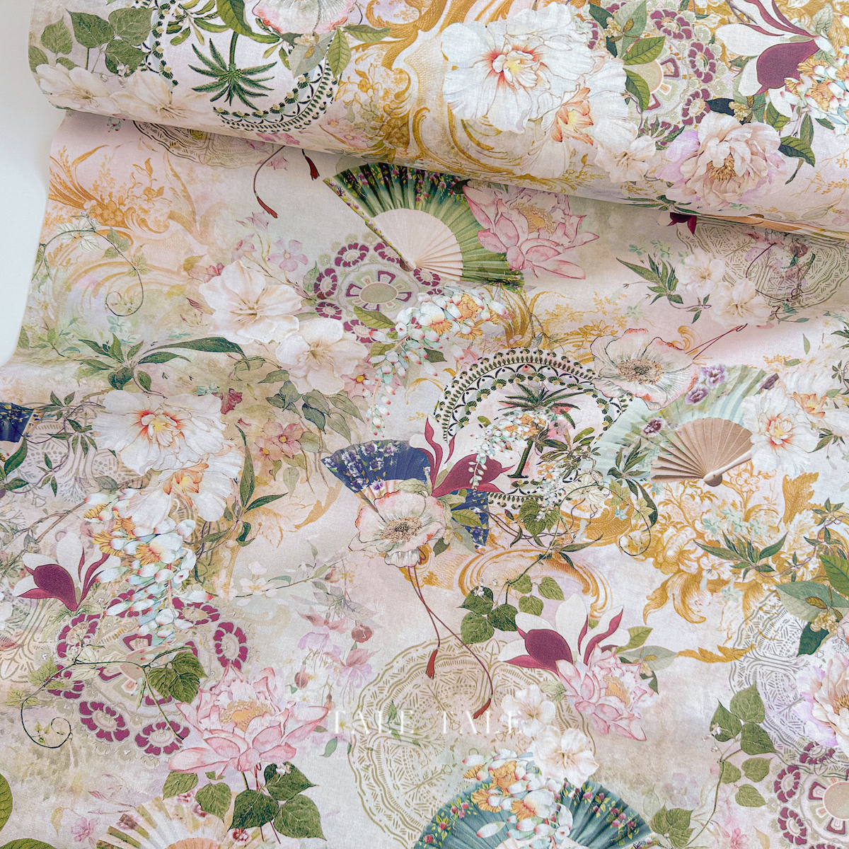 美國品牌棉布-安詳夢境-荷塘色-SRKD-23267-238-3