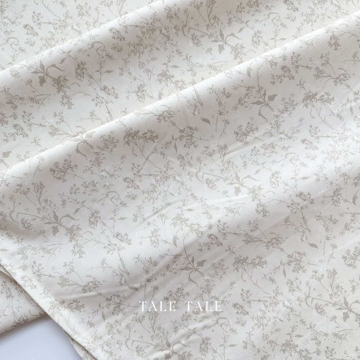 美國品牌棉布-淺影草蔓-米-R651626D-CREAM-3
