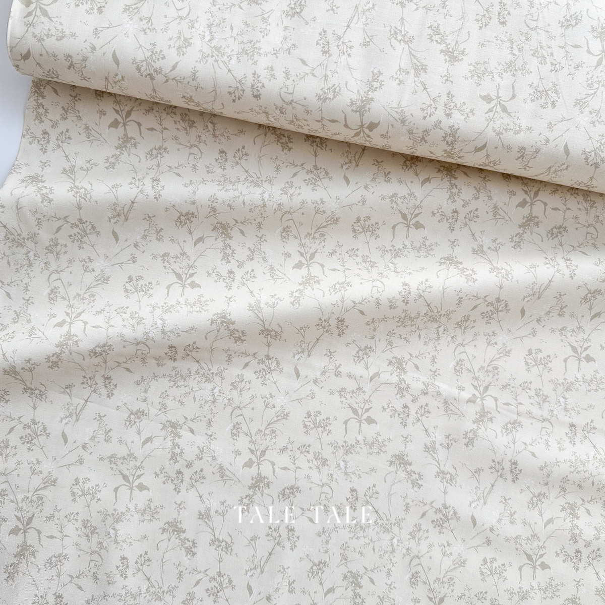 美國品牌棉布-淺影草蔓-米-R651626D-CREAM-2