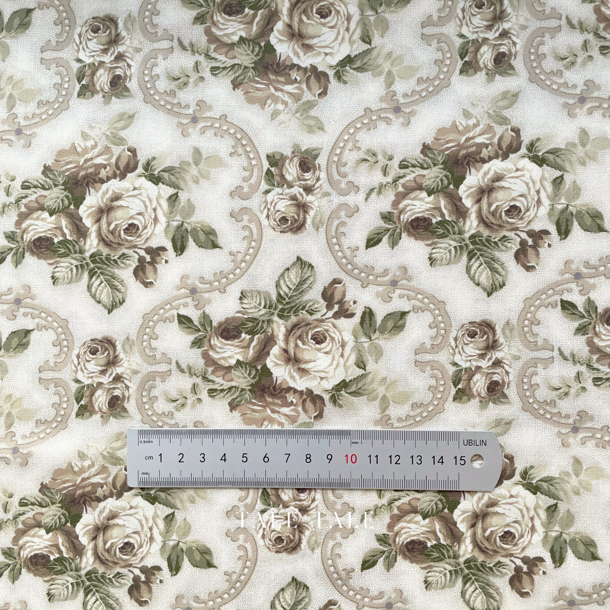 美國品牌棉布-典藏花語-米-R521506D-CREAM-4