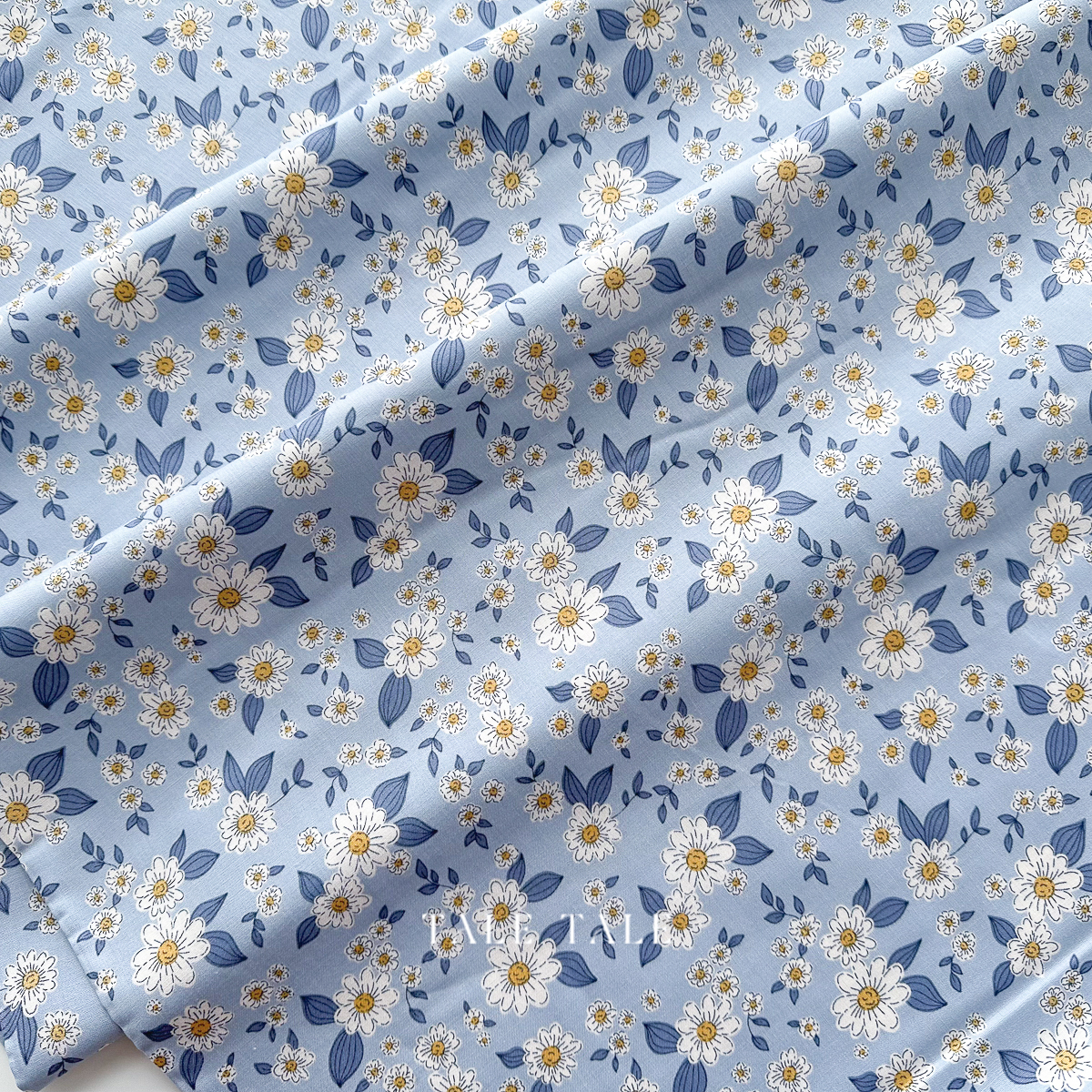 美國品牌棉布-素描小碎花-淺藍-Y4567-87-2