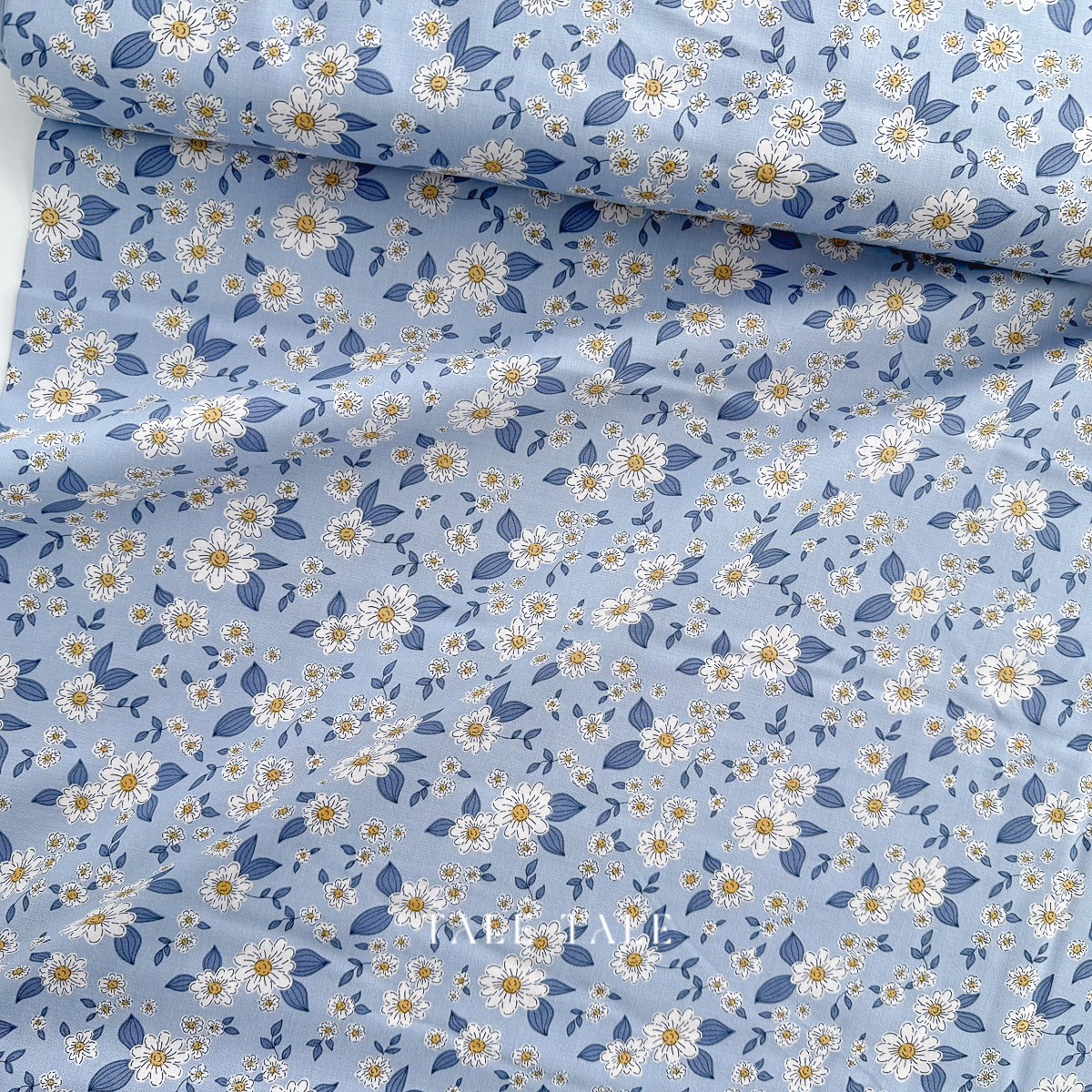 美國品牌棉布-素描小碎花-淺藍-Y4567-87-7