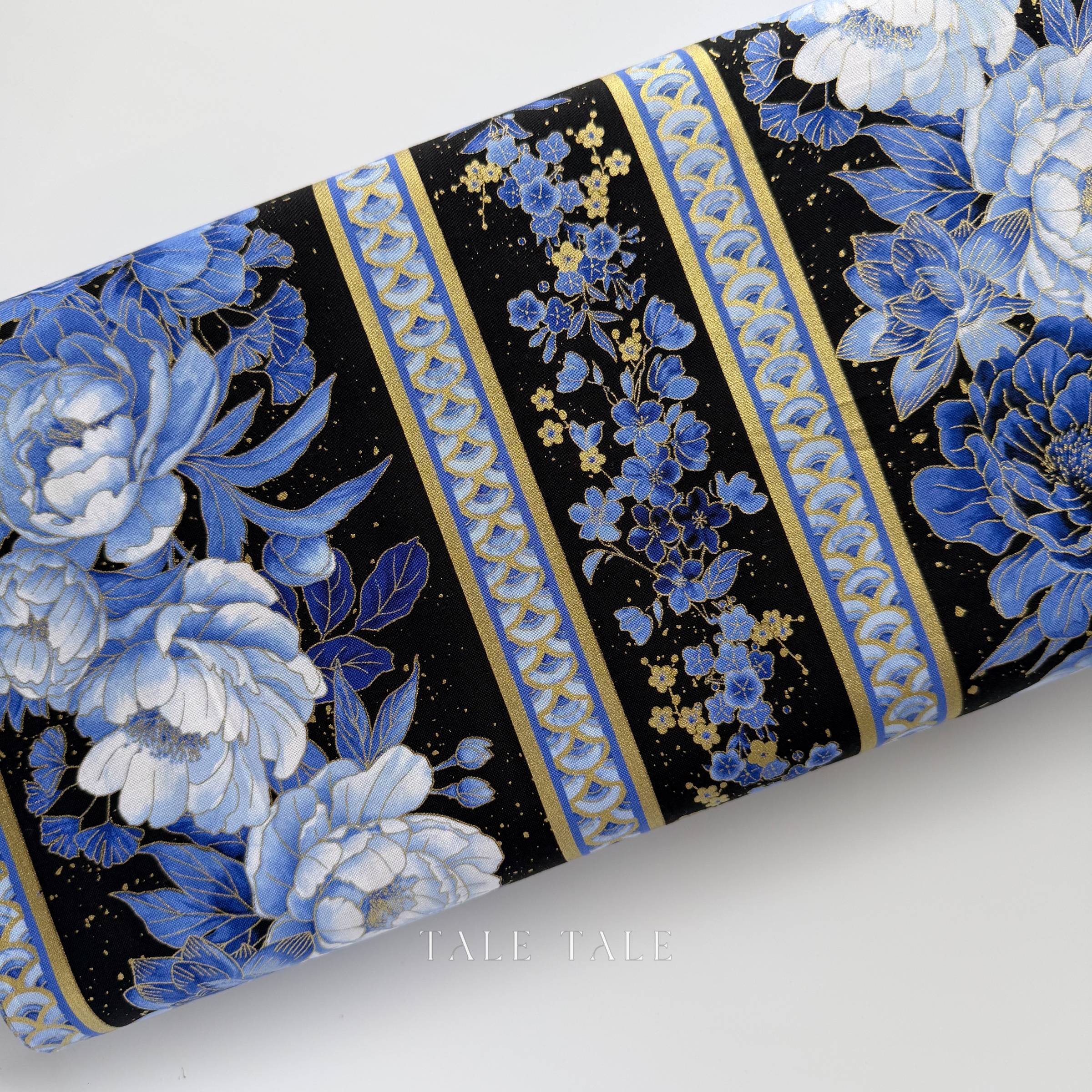 靜月綴花-邊條-CM3982-BLACK-1