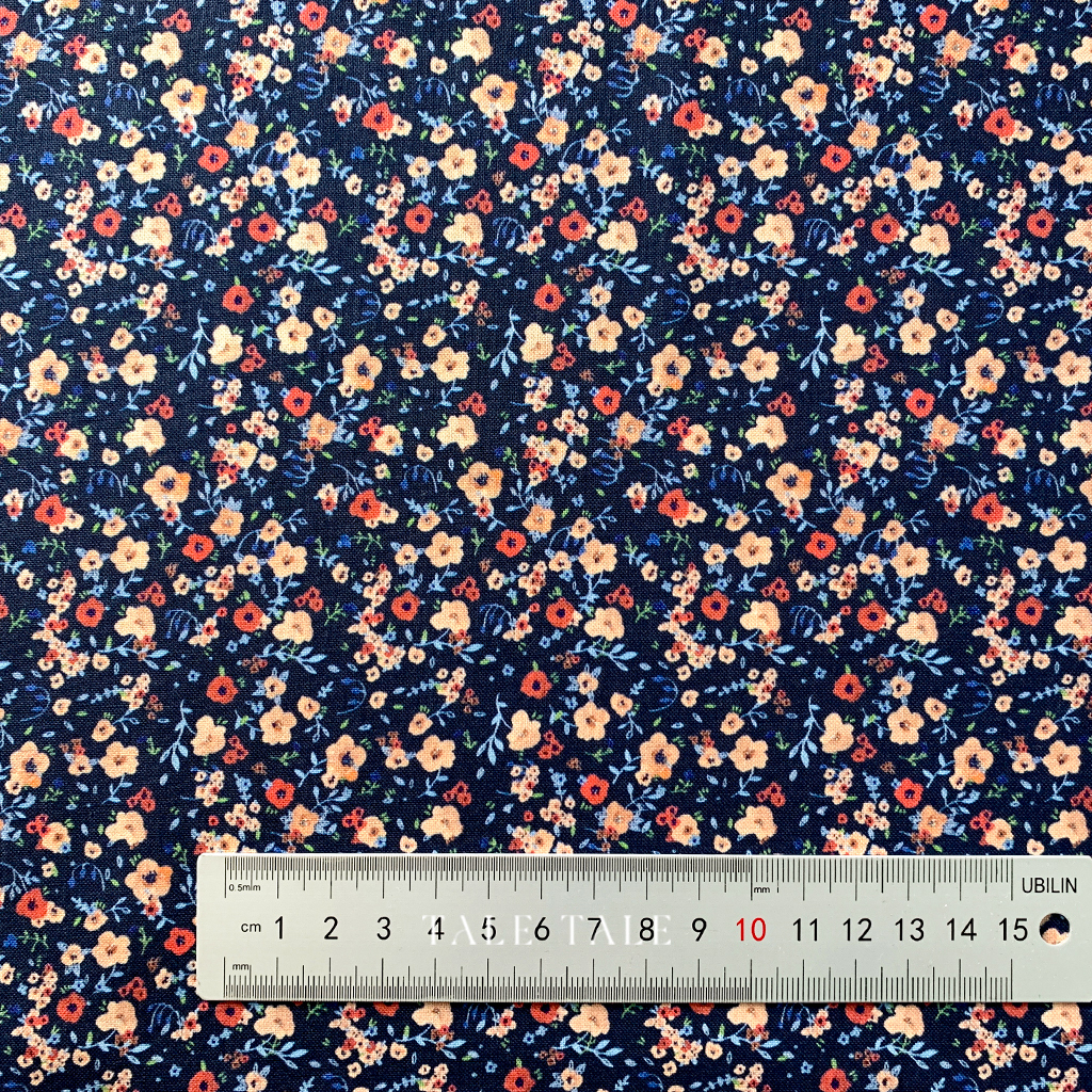 美國品牌棉布-鄉間小花-午夜黑-CD1104-NAVY-$200半碼-4