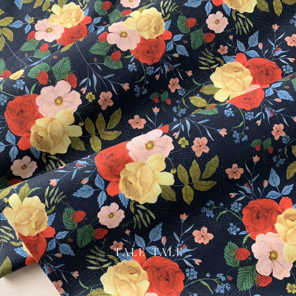 美國品牌棉布-鄉村小屋-CD1099-NAVY-$200半碼-3