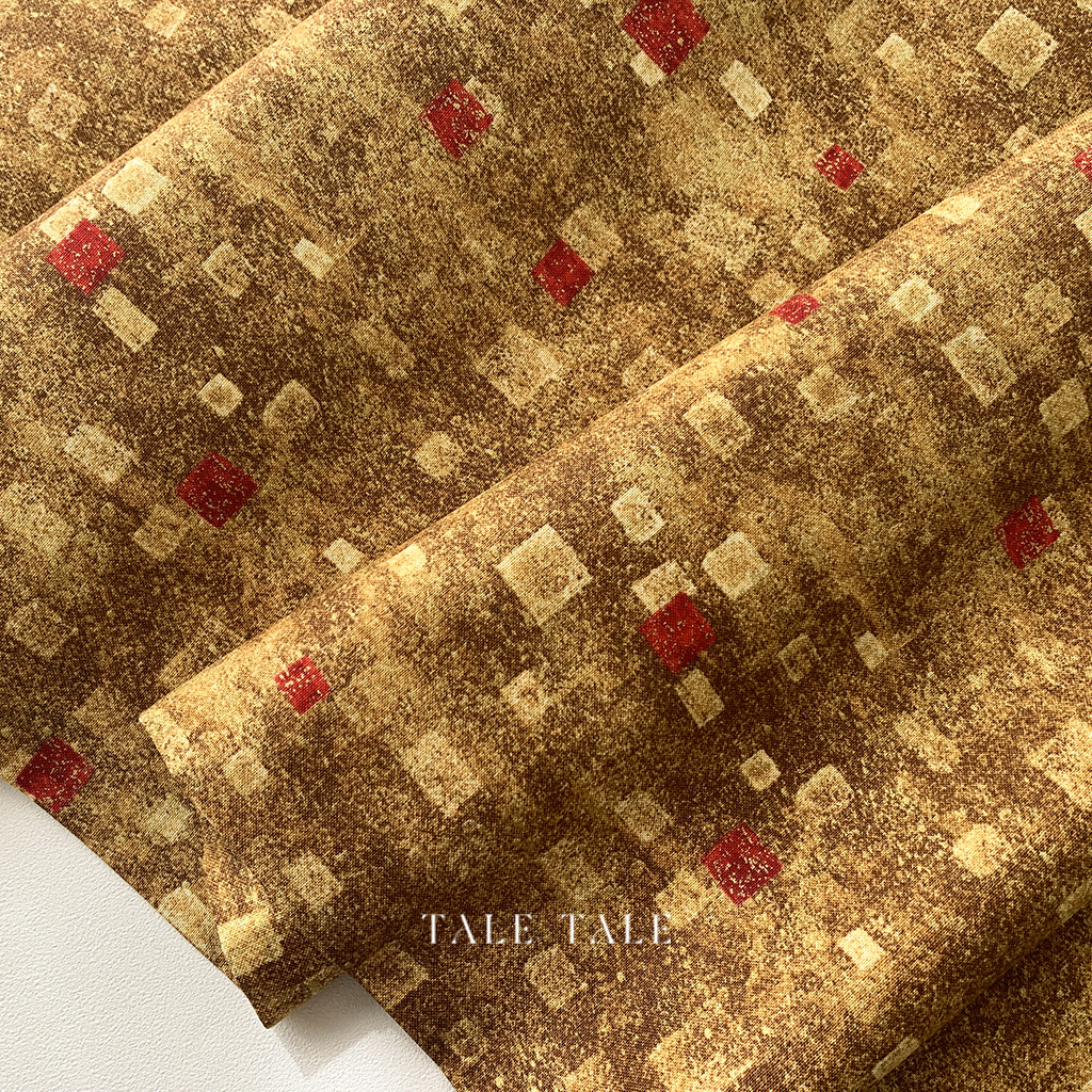 美國品牌燙金布-克林姆金磚-紅色-SRKM-17181-3-$210半碼-2