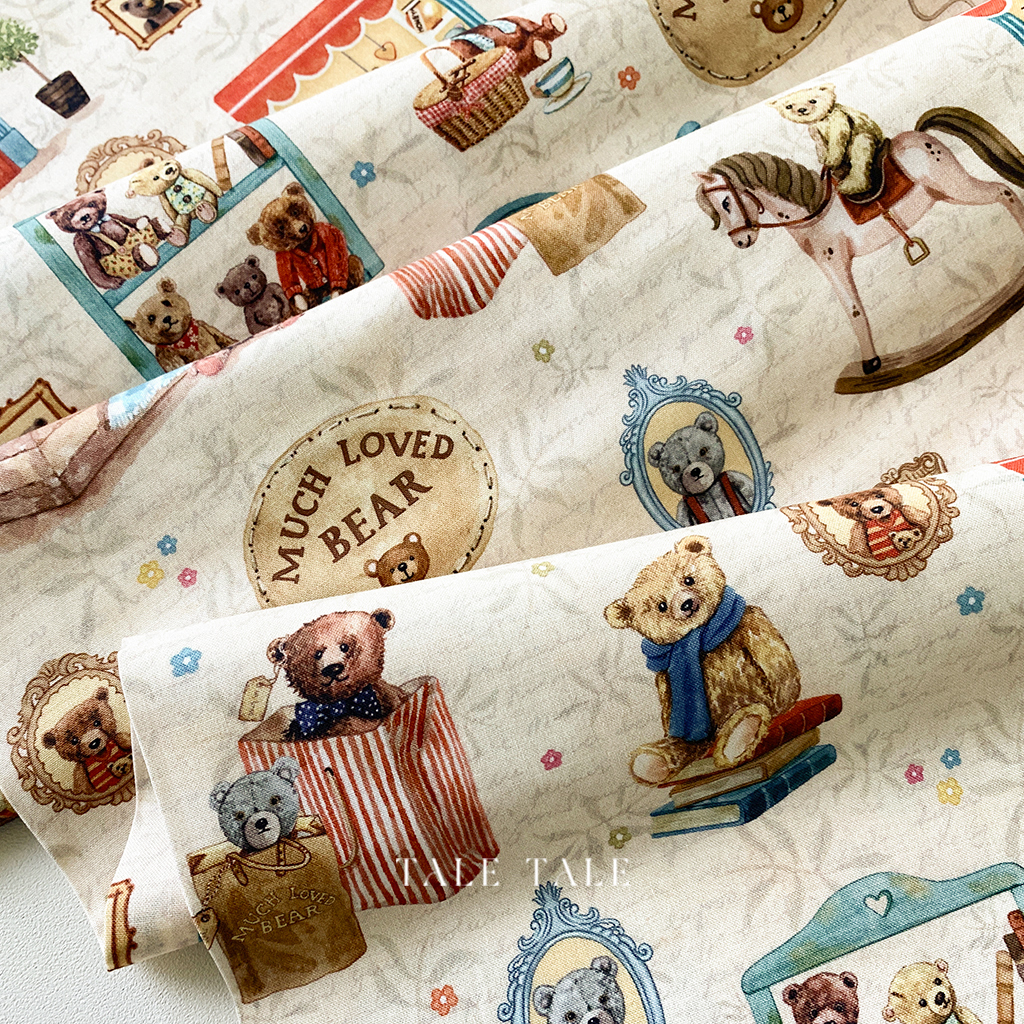 美國品牌棉布-泰迪熊玩具店-奶油-DDC10644-MULTI-D-$210半碼-4