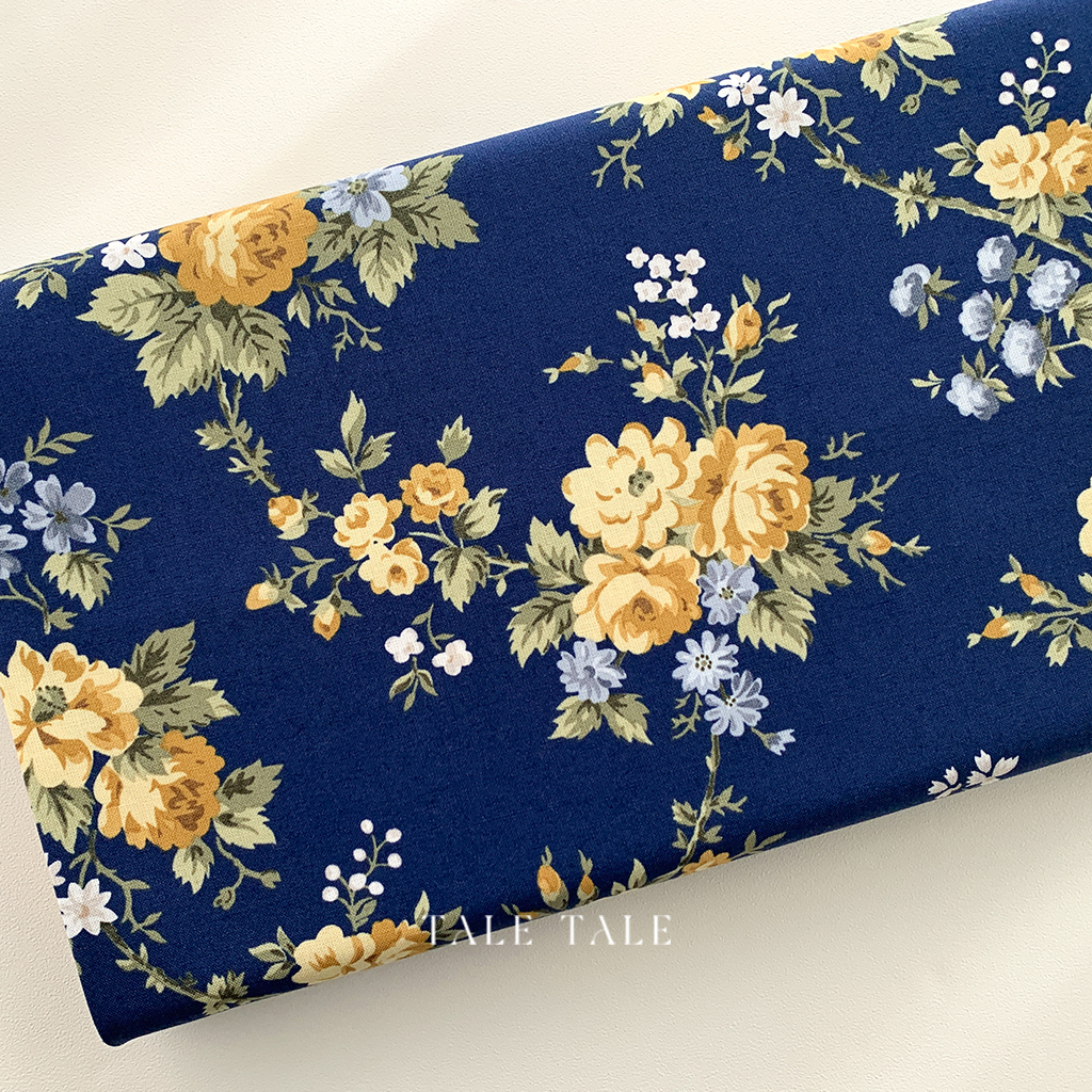 美國品牌棉布-冬霜織花-海軍藍-C11150-NAVY-$195半碼-1