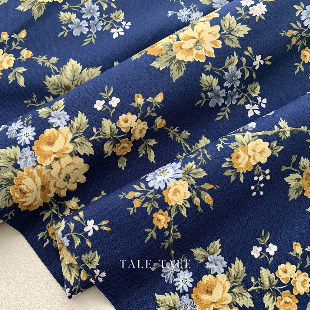 美國品牌棉布-冬霜織花-海軍藍-C11150-NAVY-$195半碼-2