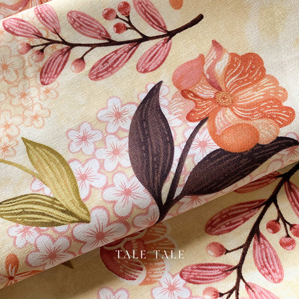 美國品牌棉布-峽谷之花-米黃-6767-33-$200半碼-4