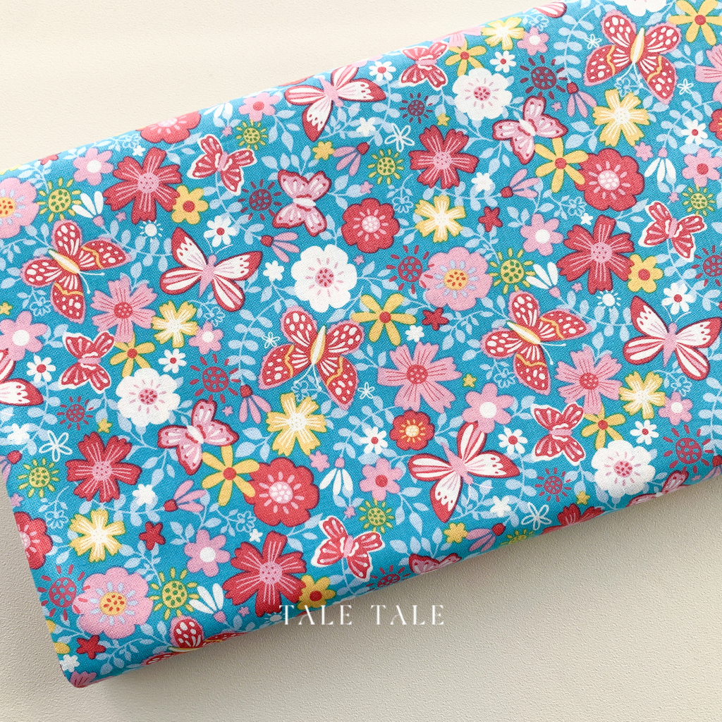 美國品牌棉布-陽光花園-藍-6700-11-$185半碼-1