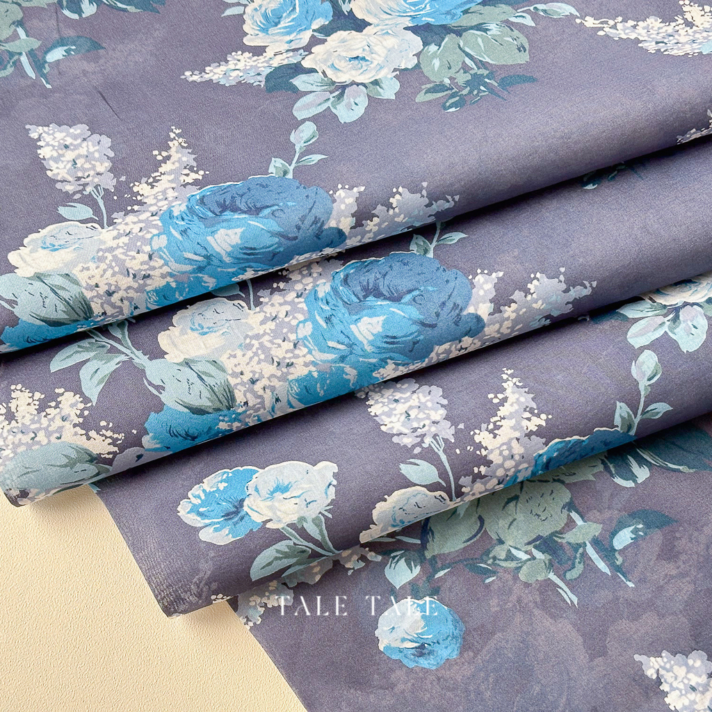 日本品牌擬麻布-熹微之花-深藍-394010-D-$230半碼-4