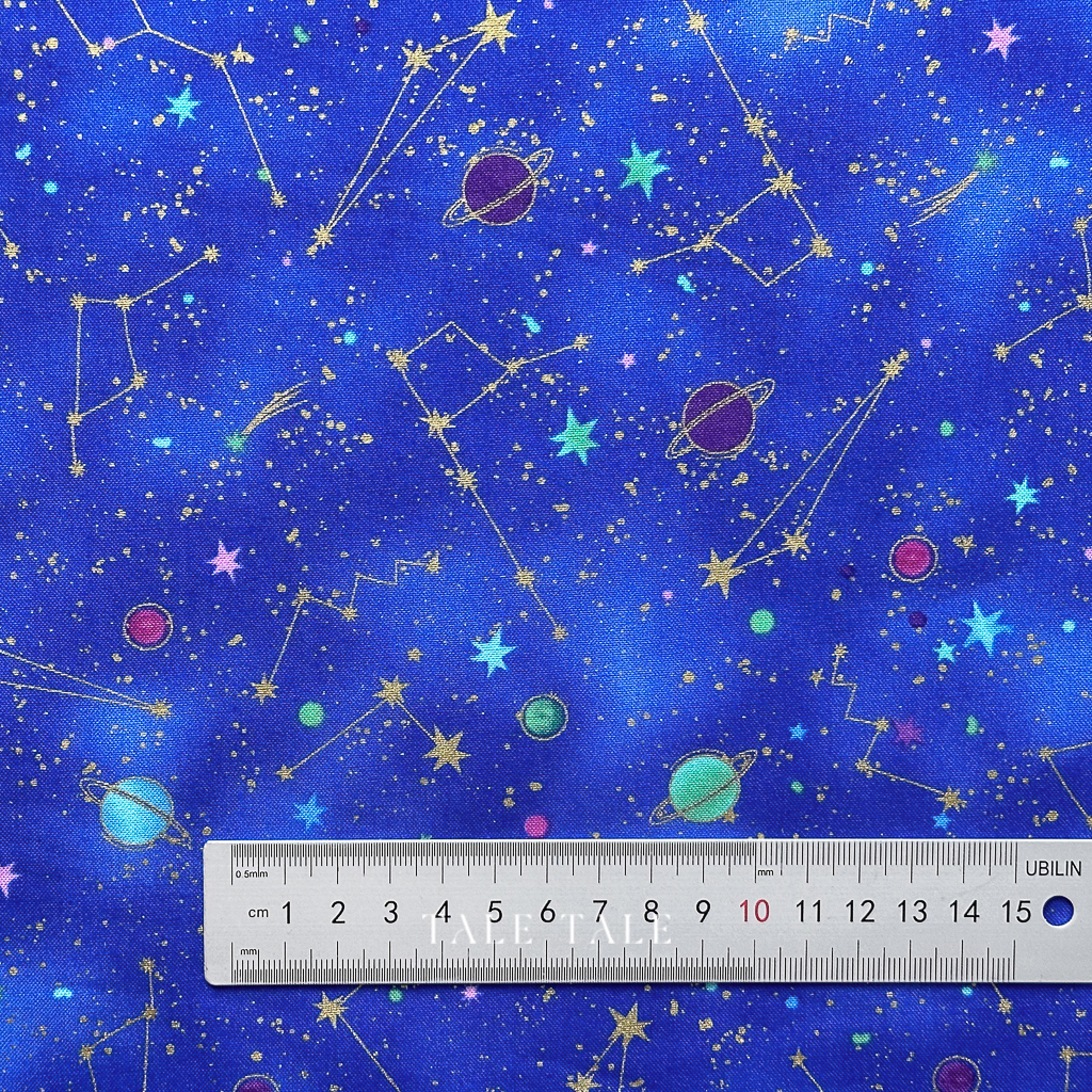 美國品牌燙金布-星座物語-COSMOS-CM2545-BLUE-$195半碼-2