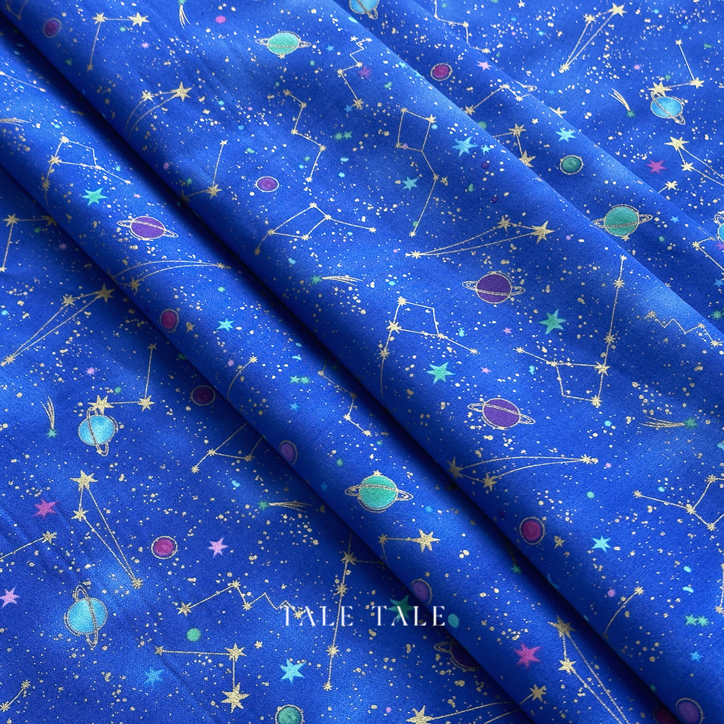 美國品牌燙金布-星座物語-COSMOS-CM2545-BLUE-$195半碼-4