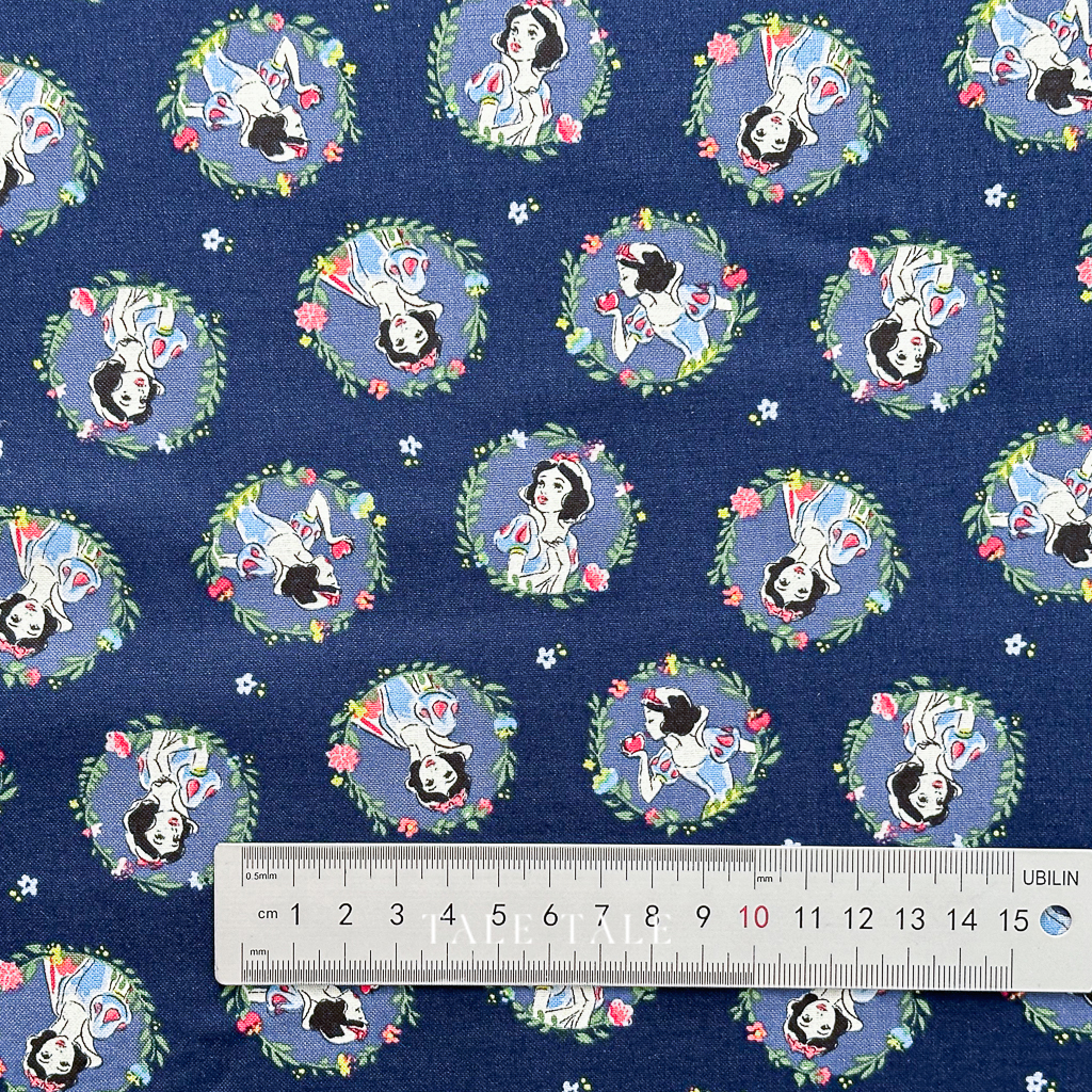 美國品牌版權布-白雪公主人物畫-藍-85102002-2-$165半碼-2