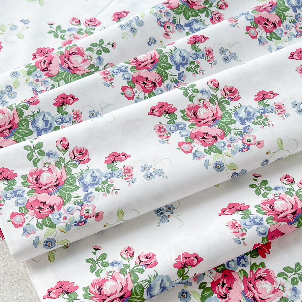 美國品牌棉布-馨花小屋-白-033-C14260-WHITE-$205半碼-2