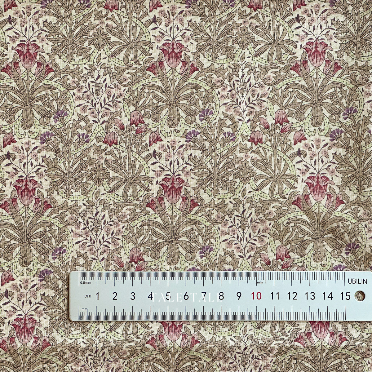 日本品牌棉布-古典花庭-米白底桃紅花-88-0845-3-$240碼-2